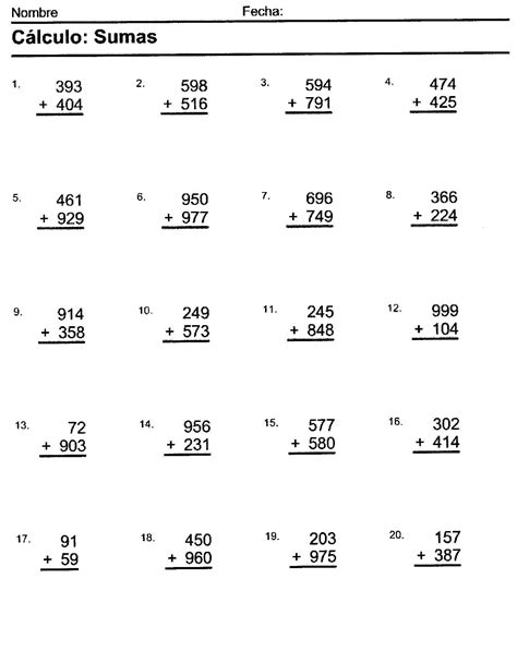 sumas y restas tercer grado sumas llevando buscar con | Algebra